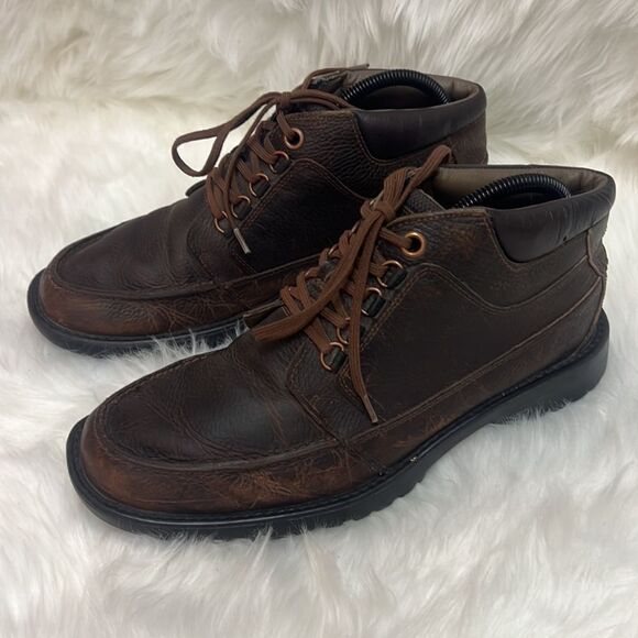 Timberland Low Top Leather Brown Chukka Boots Size 9 B68 - Picture 1 of 7